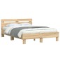 vidaXL Bettgestell mit Kopfteil Sonoma-Eiche 135x190 cm Holzwerkstoff vidaXL Bettgestell mit Kopfteil Sonoma-Eiche 135x190 cm Holzwerkstoff