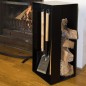 Esschert Design Holzlager Kaminbesteck Schwarz Stahl FF407 Esschert Design Holzlager Kaminbesteck Schwarz Stahl FF407