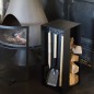 Esschert Design Holzlager Kaminbesteck Schwarz Stahl FF407 Esschert Design Holzlager Kaminbesteck Schwarz Stahl FF407