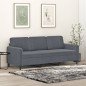 vidaXL 3-Sitzer-Sofa Dunkelgrau 180 cm Samt vidaXL 3-Sitzer-Sofa Dunkelgrau 180 cm Samt