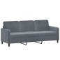 vidaXL 3-Sitzer-Sofa Dunkelgrau 180 cm Samt vidaXL 3-Sitzer-Sofa Dunkelgrau 180 cm Samt
