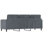 vidaXL 3-Sitzer-Sofa Dunkelgrau 180 cm Samt vidaXL 3-Sitzer-Sofa Dunkelgrau 180 cm Samt