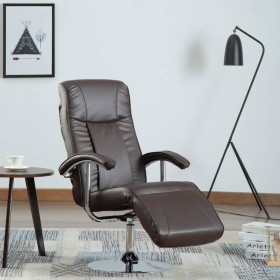vidaXL TV-Sessel Braun Kunstleder
