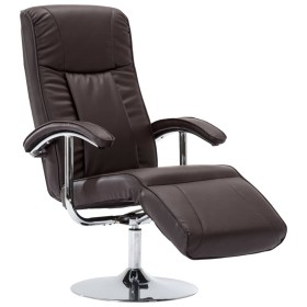 vidaXL TV-Sessel Braun Kunstleder