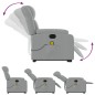 vidaXL Elektrischer Massagesessel mit Aufstehhilfe Hellgrau Stoff vidaXL Elektrischer Massagesessel mit Aufstehhilfe Hellgrau Stoff