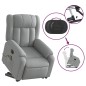 vidaXL Elektrischer Massagesessel mit Aufstehhilfe Hellgrau Stoff vidaXL Elektrischer Massagesessel mit Aufstehhilfe Hellgrau Stoff