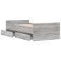 vidaXL Bettgestell mit Schubladen Grau Sonoma 100x200 cm vidaXL Bettgestell mit Schubladen Grau Sonoma 100x200 cm