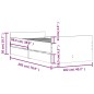 vidaXL Bettgestell mit Schubladen Grau Sonoma 100x200 cm vidaXL Bettgestell mit Schubladen Grau Sonoma 100x200 cm