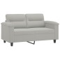 vidaXL 2-Sitzer-Sofa Hellgrau 120 cm Mikrofasergewebe vidaXL 2-Sitzer-Sofa Hellgrau 120 cm Mikrofasergewebe