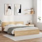 vidaXL Bettgestell mit Kopfteil Sonoma-Eiche 180x200 cm vidaXL Bettgestell mit Kopfteil Sonoma-Eiche 180x200 cm