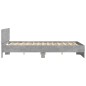 vidaXL Bettgestell mit Kopfteil Betongrau 150x200 cm vidaXL Bettgestell mit Kopfteil Betongrau 150x200 cm