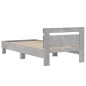 vidaXL Bettgestell mit Kopfteil Betongrau 90x200 cm Holzwerkstoff vidaXL Bettgestell mit Kopfteil Betongrau 90x200 cm Holzwerkstoff