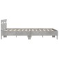 vidaXL Bettgestell mit Kopfteil LED-Beleuchtung Betongrau 140x200 cm vidaXL Bettgestell mit Kopfteil LED-Beleuchtung Betongrau 140x200 cm