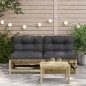 vidaXL Gartensofas ohne Armlehnen mit Kissen 2 Stk. Kiefernholz vidaXL Gartensofas ohne Armlehnen mit Kissen 2 Stk. Kiefernholz