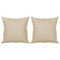 vidaXL 3-Sitzer-Sofa mit Kissen Creme 180 cm Mikrofasergewebe vidaXL 3-Sitzer-Sofa mit Kissen Creme 180 cm Mikrofasergewebe