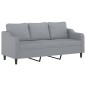 vidaXL 3-Sitzer-Sofa Hellgrau 180 cm Stoff vidaXL 3-Sitzer-Sofa Hellgrau 180 cm Stoff