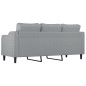 vidaXL 3-Sitzer-Sofa Hellgrau 180 cm Stoff vidaXL 3-Sitzer-Sofa Hellgrau 180 cm Stoff