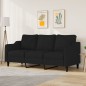 vidaXL 3-Sitzer-Sofa Schwarz 180 cm Stoff vidaXL 3-Sitzer-Sofa Schwarz 180 cm Stoff