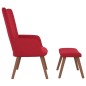 vidaXL Relaxsessel mit Hocker Weinrot Samt vidaXL Relaxsessel mit Hocker Weinrot Samt