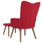 vidaXL Relaxsessel mit Hocker Weinrot Samt vidaXL Relaxsessel mit Hocker Weinrot Samt