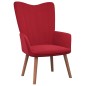 vidaXL Relaxsessel mit Hocker Weinrot Samt vidaXL Relaxsessel mit Hocker Weinrot Samt