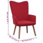 vidaXL Relaxsessel mit Hocker Weinrot Samt vidaXL Relaxsessel mit Hocker Weinrot Samt