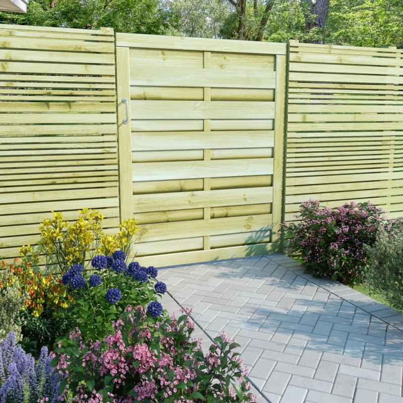 vidaXL Gartentor Kiefernholz Imprägniert 100x125 cm Grün vidaXL Gartentor Kiefernholz Imprägniert 100x125 cm Grün