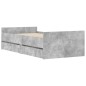 vidaXL Bettgestell mit Schubladen Betongrau 100x200 cm vidaXL Bettgestell mit Schubladen Betongrau 100x200 cm