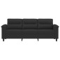 vidaXL 3-Sitzer-Sofa Schwarz 180 cm Mikrofasergewebe vidaXL 3-Sitzer-Sofa Schwarz 180 cm Mikrofasergewebe