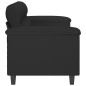 vidaXL 3-Sitzer-Sofa Schwarz 180 cm Mikrofasergewebe vidaXL 3-Sitzer-Sofa Schwarz 180 cm Mikrofasergewebe