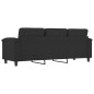 vidaXL 3-Sitzer-Sofa Schwarz 180 cm Mikrofasergewebe vidaXL 3-Sitzer-Sofa Schwarz 180 cm Mikrofasergewebe