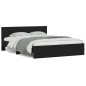 vidaXL Bettgestell mit Kopfteil Schwarz 150x200 cm vidaXL Bettgestell mit Kopfteil Schwarz 150x200 cm