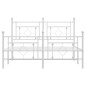vidaXL Bettgestell mit Kopf- und Fußteil Metall Weiß 140x190 cm vidaXL Bettgestell mit Kopf- und Fußteil Metall Weiß 140x190 cm