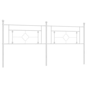 vidaXL Kopfteil Metall Weiß 193 cm