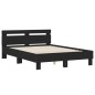 vidaXL Bettgestell mit Kopfteil Schwarz 135x190 cm Holzwerkstoff vidaXL Bettgestell mit Kopfteil Schwarz 135x190 cm Holzwerkstoff