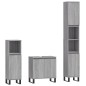 3-tlg. Badmöbel-Set Grau Sonoma Holzwerkstoff 3-tlg. Badmöbel-Set Grau Sonoma Holzwerkstoff