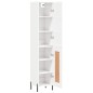 Highboard Hochglanz-Weiß 34,5x34x180 cm Holzwerkstoff Highboard Hochglanz-Weiß 34,5x34x180 cm Holzwerkstoff