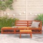 vidaXL Gartensofa mit Fußhocker 2-Sitzer Wachsbraun Massivholz Kiefer vidaXL Gartensofa mit Fußhocker 2-Sitzer Wachsbraun Massivholz Kiefer