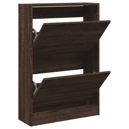 vidaXL Schuhschrank Braun Eichen-Optik 60x21x87,5 cm Holzwerkstoff