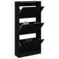 vidaXL Schuhschrank Schwarz 60x21x125,5 cm Holzwerkstoff vidaXL Schuhschrank Schwarz 60x21x125,5 cm Holzwerkstoff