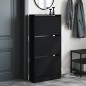 vidaXL Schuhschrank Schwarz 60x21x125,5 cm Holzwerkstoff vidaXL Schuhschrank Schwarz 60x21x125,5 cm Holzwerkstoff