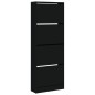 vidaXL Schuhschrank Schwarz 60x21x163,5 cm Holzwerkstoff vidaXL Schuhschrank Schwarz 60x21x163,5 cm Holzwerkstoff