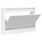 vidaXL Schuhschrank Weiß 80x21x57 cm Holzwerkstoff vidaXL Schuhschrank Weiß 80x21x57 cm Holzwerkstoff
