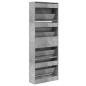 vidaXL Schuhschrank Betongrau 60x21x163,5 cm Holzwerkstoff vidaXL Schuhschrank Betongrau 60x21x163,5 cm Holzwerkstoff
