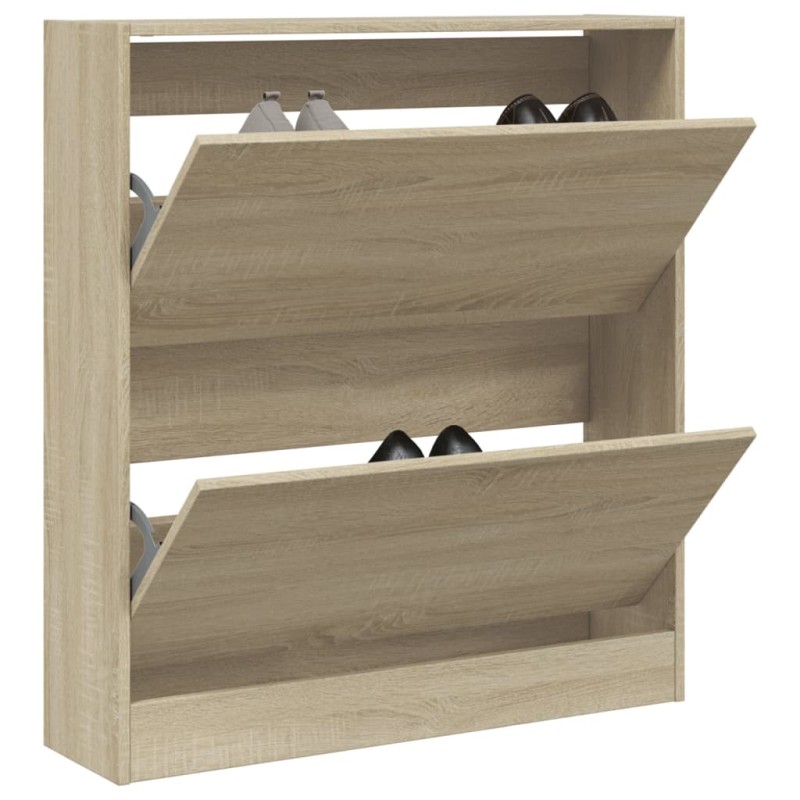 vidaXL Schuhschrank Sonoma-Eiche 80x21x87,5 cm Holzwerkstoff vidaXL Schuhschrank Sonoma-Eiche 80x21x87,5 cm Holzwerkstoff