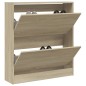 vidaXL Schuhschrank Sonoma-Eiche 80x21x87,5 cm Holzwerkstoff vidaXL Schuhschrank Sonoma-Eiche 80x21x87,5 cm Holzwerkstoff