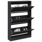 vidaXL Schuhschrank Schwarz 80x21x125,5 cm Holzwerkstoff vidaXL Schuhschrank Schwarz 80x21x125,5 cm Holzwerkstoff