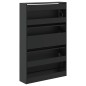 vidaXL Schuhschrank Schwarz 80x21x125,5 cm Holzwerkstoff vidaXL Schuhschrank Schwarz 80x21x125,5 cm Holzwerkstoff