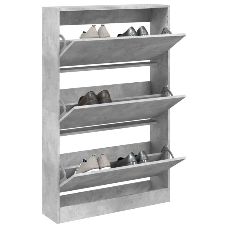 vidaXL Schuhschrank Betongrau 80x21x125,5 cm Holzwerkstoff vidaXL Schuhschrank Betongrau 80x21x125,5 cm Holzwerkstoff