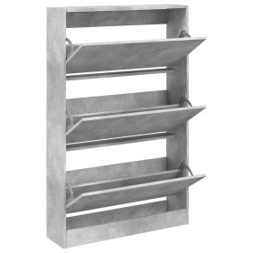 vidaXL Schuhschrank Betongrau 80x21x125,5 cm Holzwerkstoff